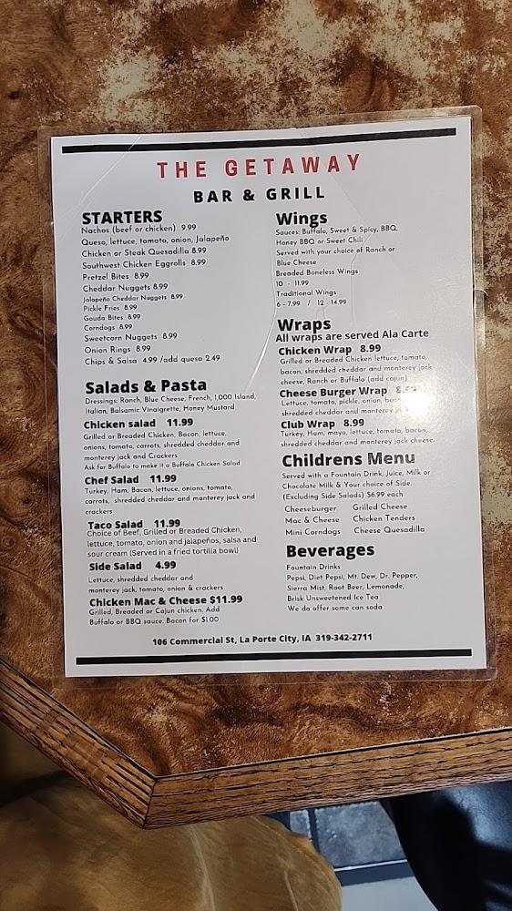Getaway Bar & Grill Menu image 3